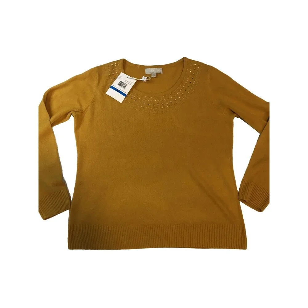 Carolyn Taylor SWEATER NEW Women's - XL - Pullover - Golden Yellow - SOFT